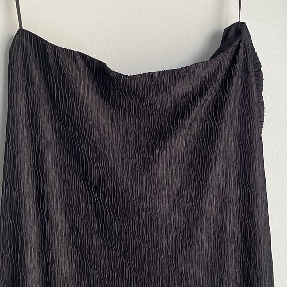 NEW ASTR The Label Strapless Textured Dress Sz L Bodycon Black Midi Formal Party - Picture 3 of 13